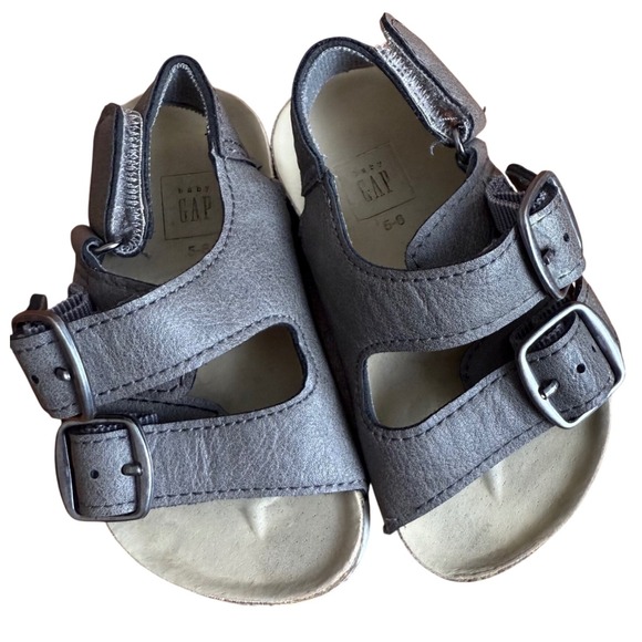 Baby Gap‎ Sandals Buckle Straps Open Toe Gray Size 5-6 - Picture 1 of 10
